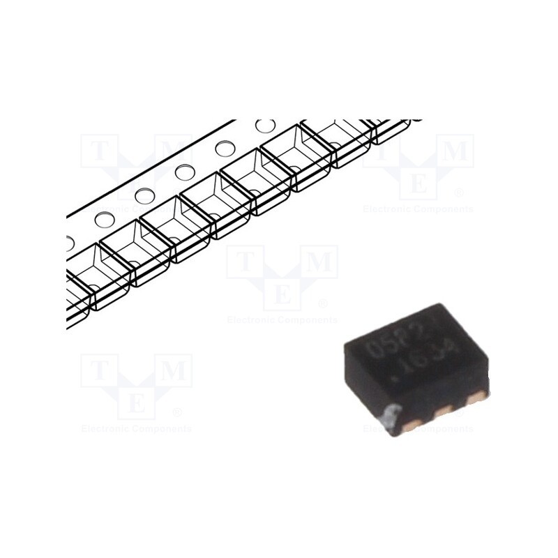 10 pcs : RCLAMP0582N.TCT - Diode: diode arrays, 7V, 5A, 125W, unidirectional, SLP1210N6, Ch: 3