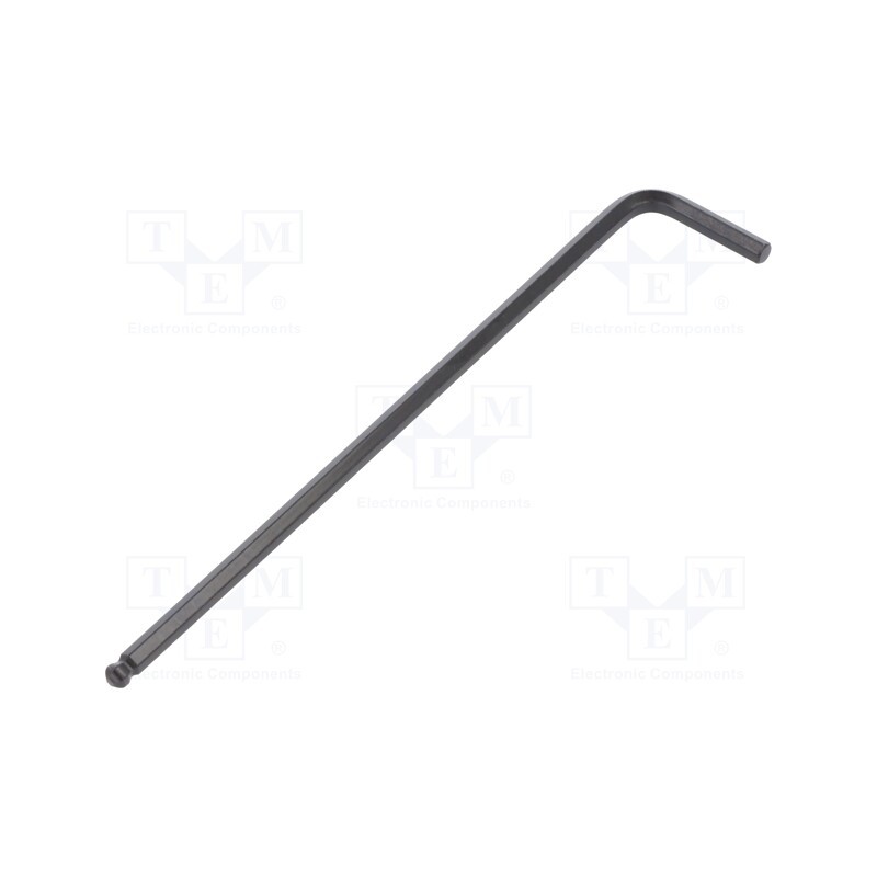 10 pcs : 3871 - Wrench, hex key,spherical, HEX 4mm, Overall len: 142mm