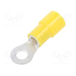 50 pcs : TMEX 5.5-4S-YEL - Tip: ring, M4, Ø: 4.3mm, 2.63÷6.63mm2, crimped, for cable, insulated