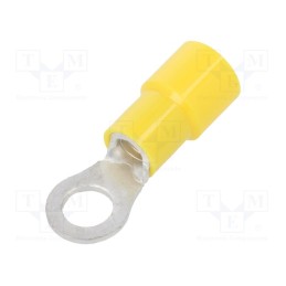 50 pcs : TMEX 5.5-5S-YEL - Tip: ring, M5, Ø: 5.3mm, 2.63÷6.64mm2, crimped, for cable, insulated