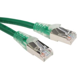 1 pcs - RS PRO Cat5e Male RJ45 to Male RJ45 Ethernet Cable, F/UTP, Green PVC Sheath, 1m