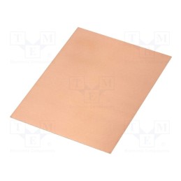 20 pcs : - Laminate, FR4,epoxy resin, 0.8mm, L: 100mm, W: 75mm, Coating: copper