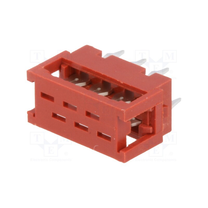 10 pcs : TMM-2-0-06-2 - Wire-board, adapter, PIN: 6, IDC,THT, on PCBs,for ribbon cable