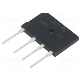 10 pcs : GBK8K - Bridge rectifier: single-phase, Urmax: 800V, If: 8A, Ifsm: 200A