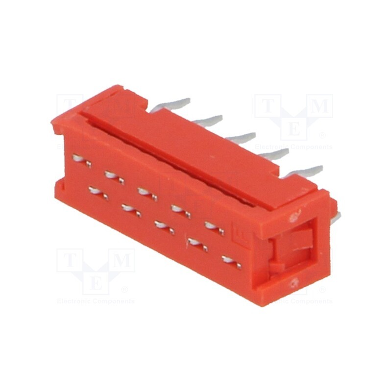 10 pcs : TMM-2-0-10-2 - Wire-board, adapter, PIN: 10, IDC,THT, on PCBs,for ribbon cable