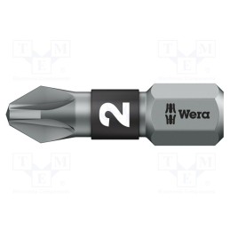 10 pcs : 5056722001 - Screwdriver bit, Pozidriv®, PZ2, Overall len: 25mm, BiTorsion