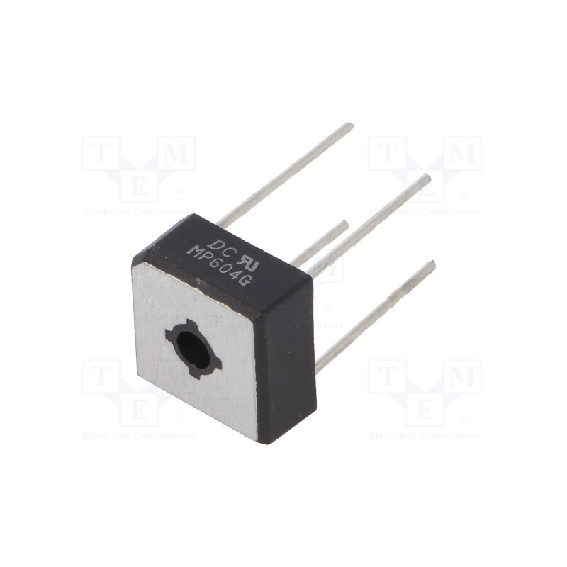 10 pcs : MP604G - Bridge rectifier: single-phase, Urmax: 400V, If: 6A, Ifsm: 180A