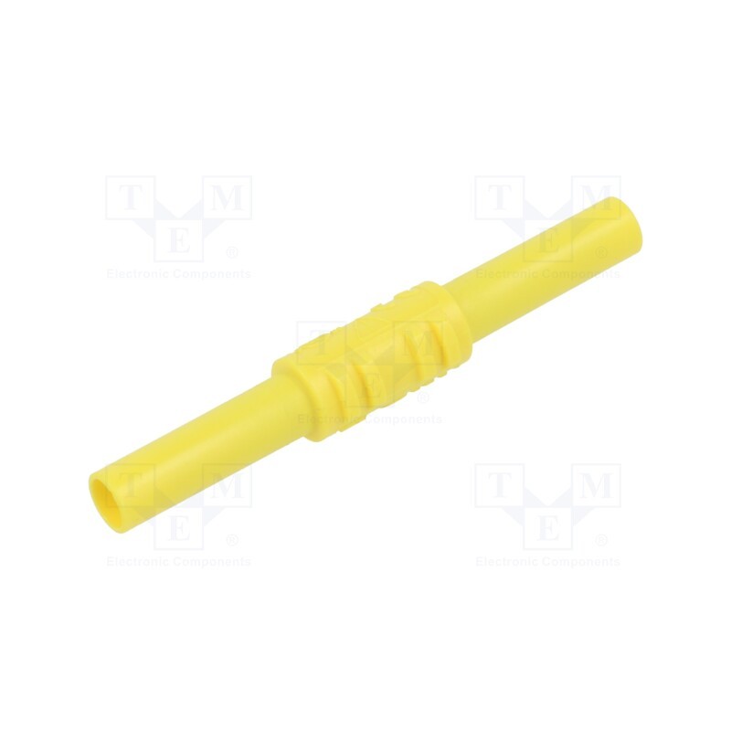 10 pcs : 66.9123-24 - Adapter,socket, 4mm banana, 32A, 1kV, 62.5mm, yellow