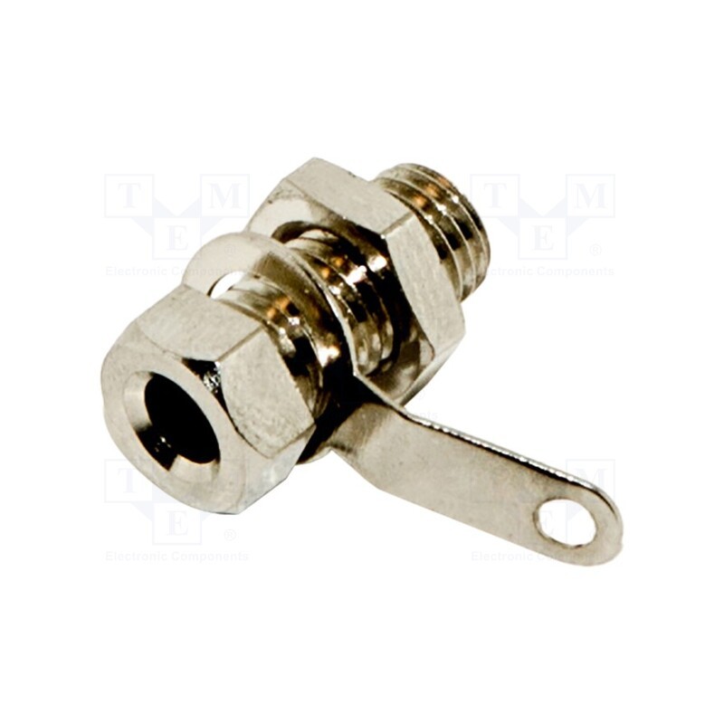 10 pcs : BU-P3267 - Connector: 4mm banana, socket, 15A, 16mm, on panel