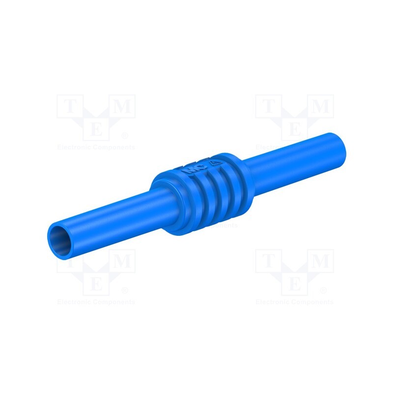 10 pcs : 66.9123-23 - Adapter,socket, 4mm banana, 32A, 1kV, 62.5mm, blue, Contacts: brass