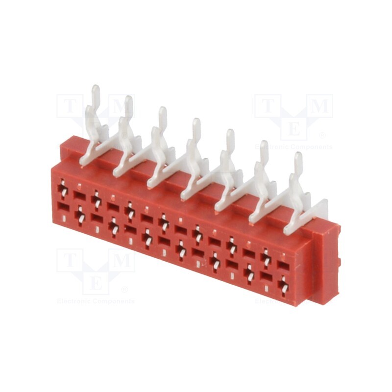 10 pcs : TMM-5-0-14-2 - Wire-board, socket, female, PIN: 14, THT, on PCBs, 30V, 1A, -40÷105°C