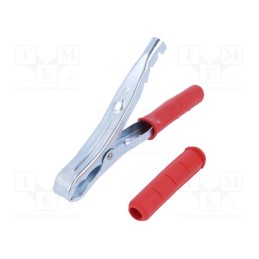 10 pcs : - Crocodile clip, 120A, Grip capac: max.30mm, Overall len: 195mm