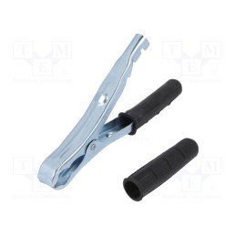 10 pcs : - Crocodile clip, 120A, Grip capac: max.30mm, Overall len: 195mm