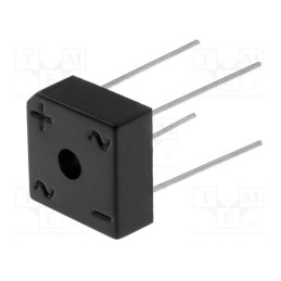 10 pcs : KBPC1006 KBPC8 WIRE - Bridge rectifier: single-phase, Urmax: 600V, If: 10A, Ifsm: 180A