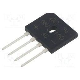 10 pcs : GBU10D - Bridge rectifier: single-phase, Urmax: 200V, If: 10A, Ifsm: 220A
