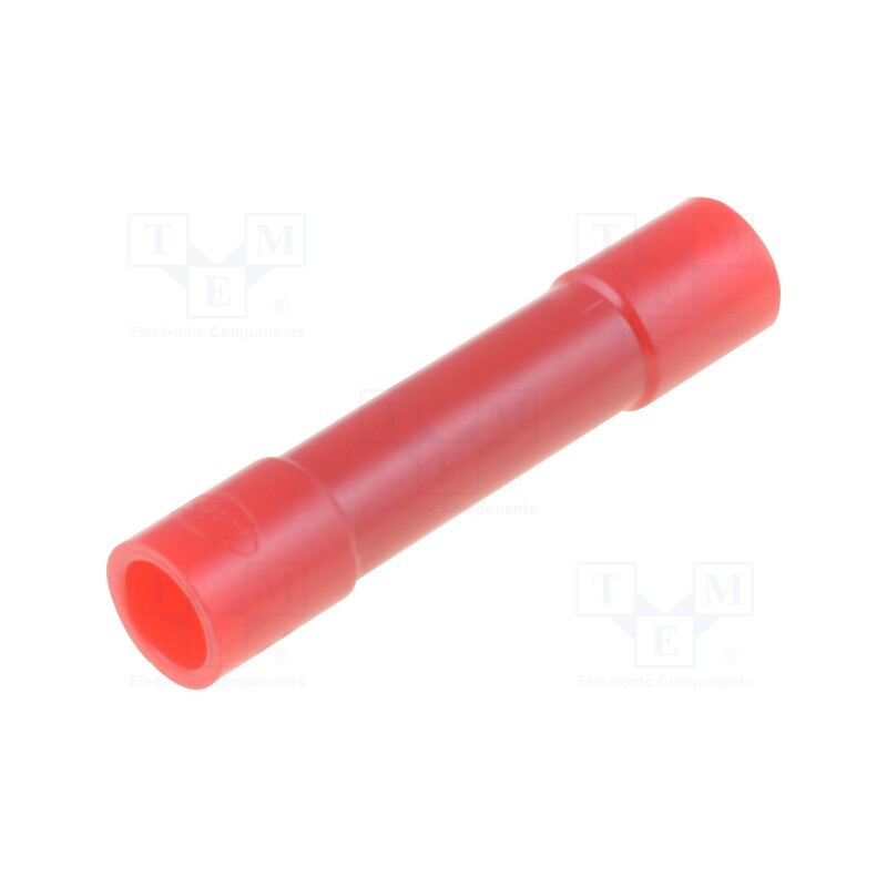 20 pcs : TMV B-1.25-RED - Tip: butt splice, insulated, copper, 0.3÷1.65mm2, tinned, crimped