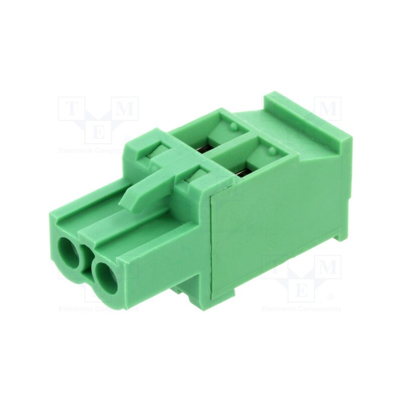 10 pcs : TS02515A0000G - Pluggable terminal block, 5.08mm, ways: 2, angled 90°, plug, green