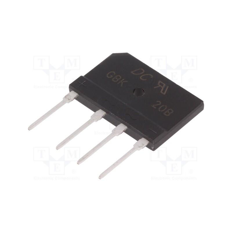 10 pcs : GBK20B - Bridge rectifier: single-phase, Urmax: 100V, If: 20A, Ifsm: 250A