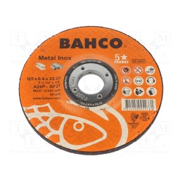 10 pcs : 3921-125-T27-IM - Grinding wheel, Ø: 125mm, Øhole: 22.23mm, Disc thick: 6.4mm