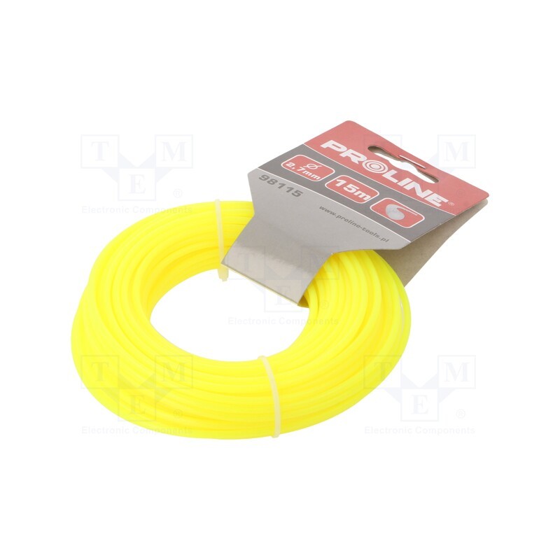 10 pcs : 98115 - Trimmer line, L: 15m, polyamide, round, Size: 2.7mm