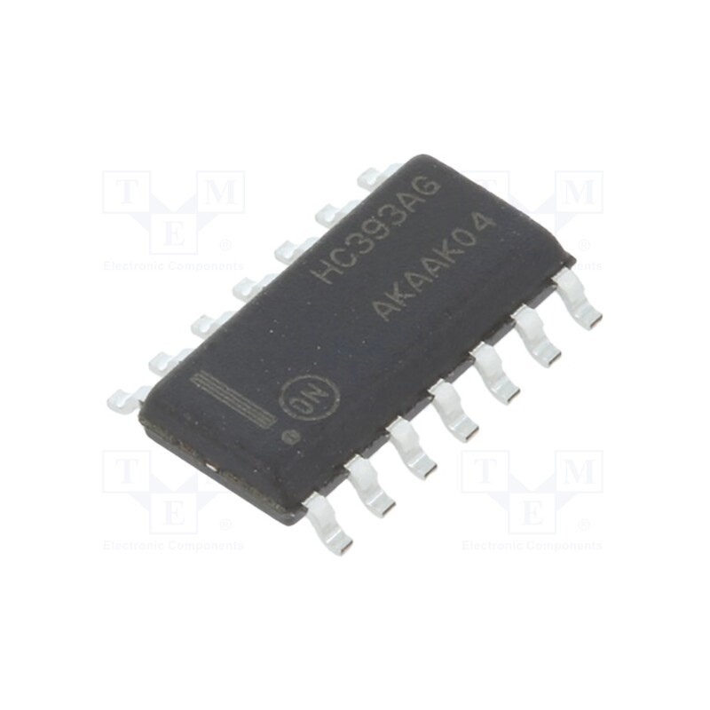 10 pcs : MC74HC393ADG - IC: digital, asynchronous counter, Ch: 2, CMOS,TTL, HC, SMD, SO14