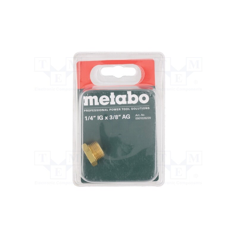 10 pcs : 901026220 - Thread adapter, brass, Ext.thread: 3/8', Int.thread: 1/4'