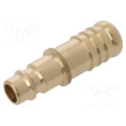 10 pcs : 901025975 - Plug-in nozzle EURO, with bushing, brass, Connection: 13mm