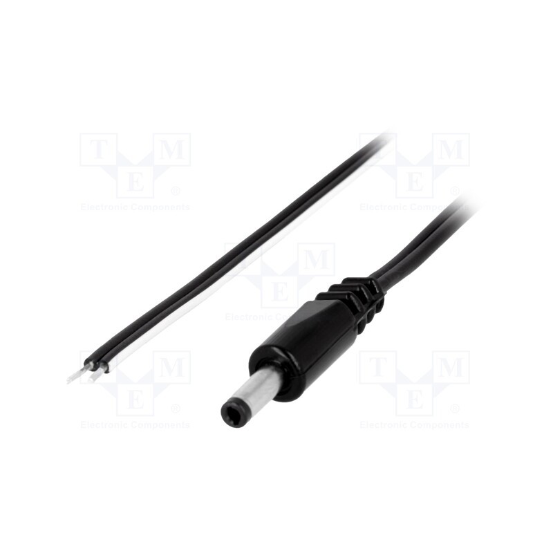 10 pcs : DC.CAB.1000.0150 - Cable, 2x0.5mm2, wires,DC 4,0/1,7 plug, straight,Sony, black