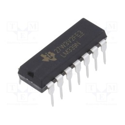 10 pcs : LM339N - IC: comparator, universal, Cmp: 4, 1.3us, THT, DIP14, Iio: 150nA