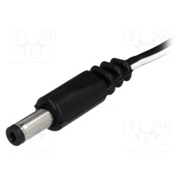 10 pcs : DC.CAB.1400.0150 - Cable, 2x0.5mm2, wires,DC 4,8/1,7 plug, straight, black, 1.5m