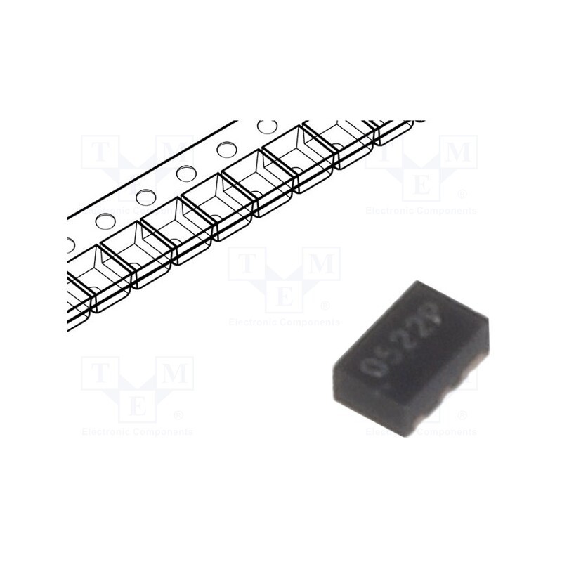 10 pcs : RCLAMP0522P.TCT - Diode: diode arrays, 8V, 5A, 150W, unidirectional, SLP1610P4, Ch: 2