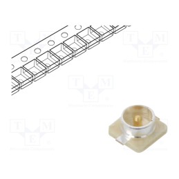 10 pcs : U.FL-R-SMT-1(80) - Connector: U.FL (IPX/AMC), socket, 50Ω, SMT, male, cut from reel
