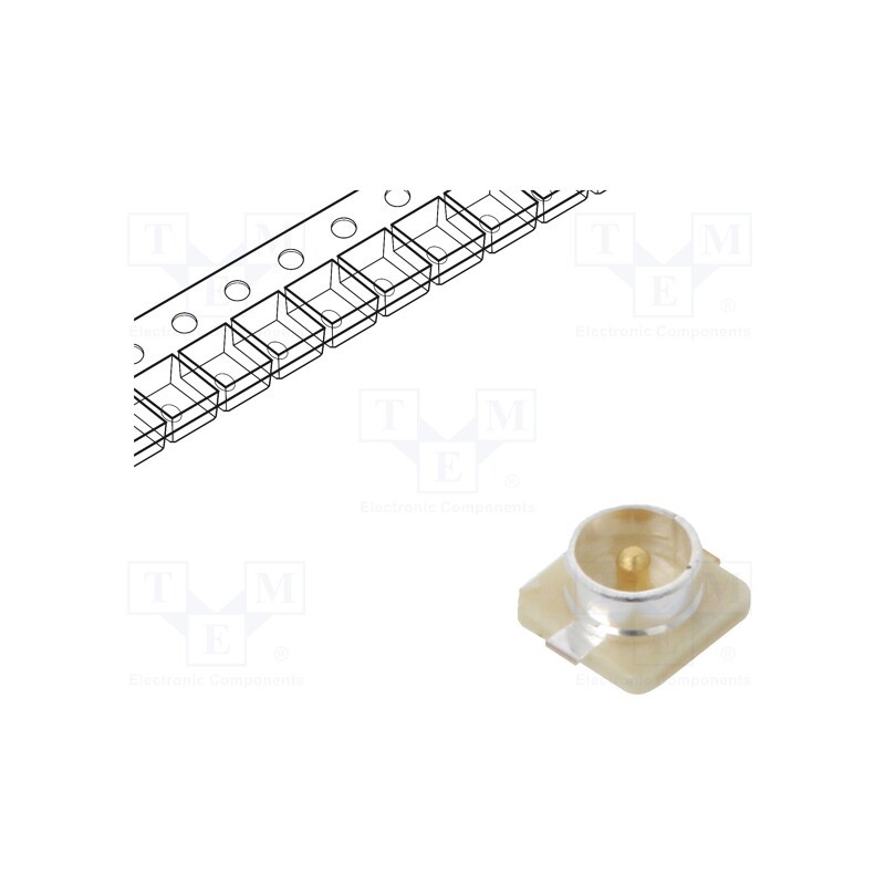 10 pcs : U.FL-R-SMT-1(80) - Connector: U.FL (IPX/AMC), socket, 50Ω, SMT, male, cut from reel