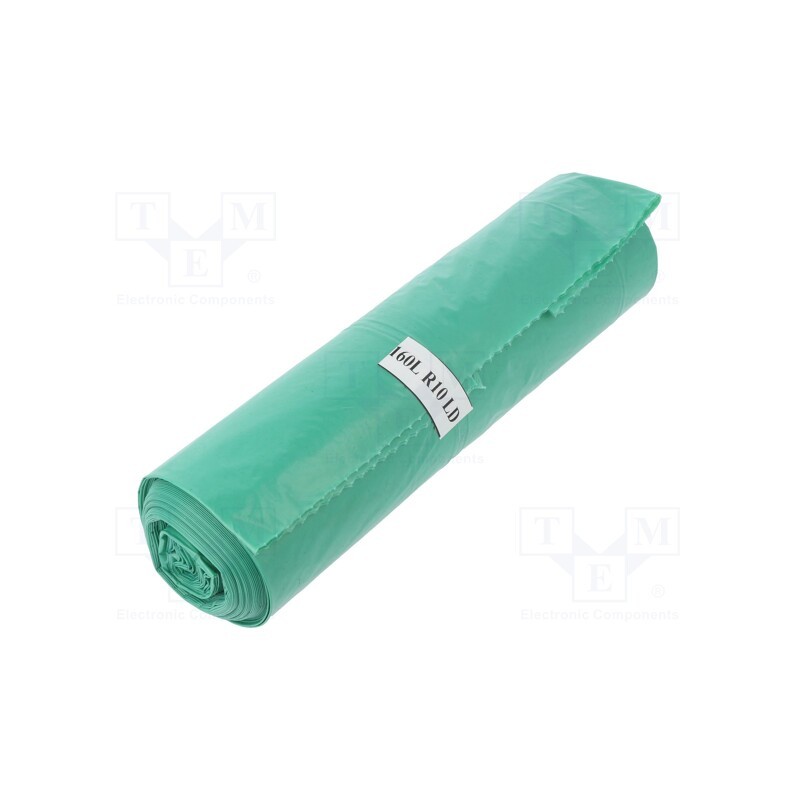10 rol : 03-02-16511 - Trash bags, polyetylene LD, green, 160l, 10pcs.