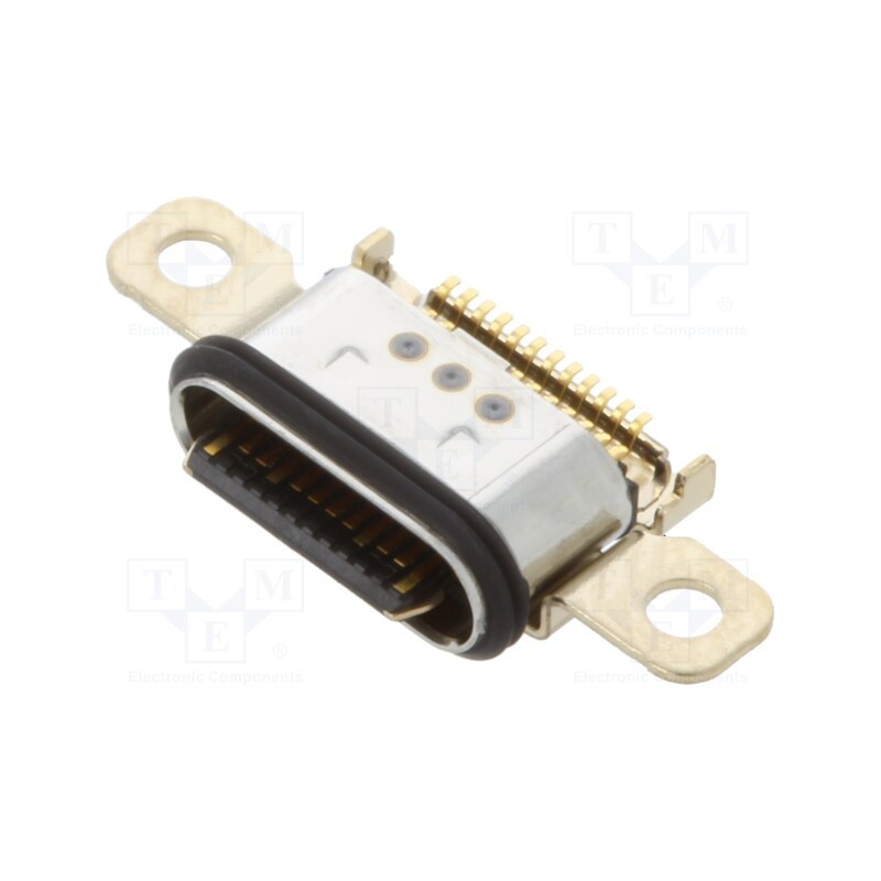 10 pcs : UBC-RW10B11-504-7B-TB (HF) - Socket, USB C, on PCBs, SMT, PIN: 12, angled 90°, USB 2.0