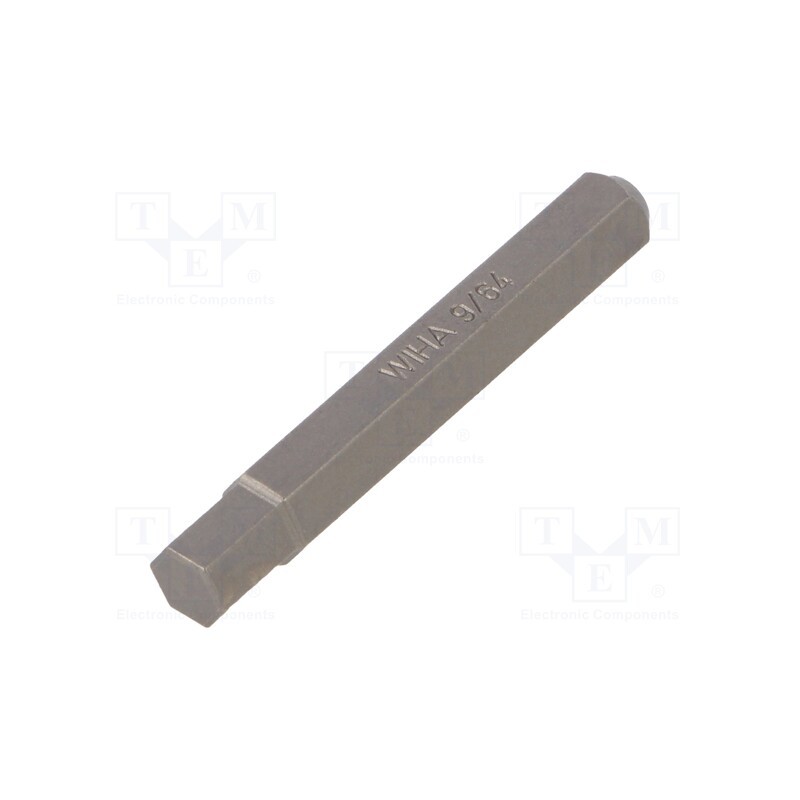 10 pcs : 40627 - Screwdriver bit, hex key, HEX 9/64', Overall len: 28mm, MICRO