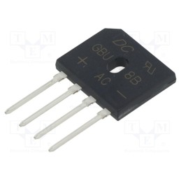 10 pcs : GBU8B - Bridge rectifier: single-phase, Urmax: 100V, If: 8A, Ifsm: 200A