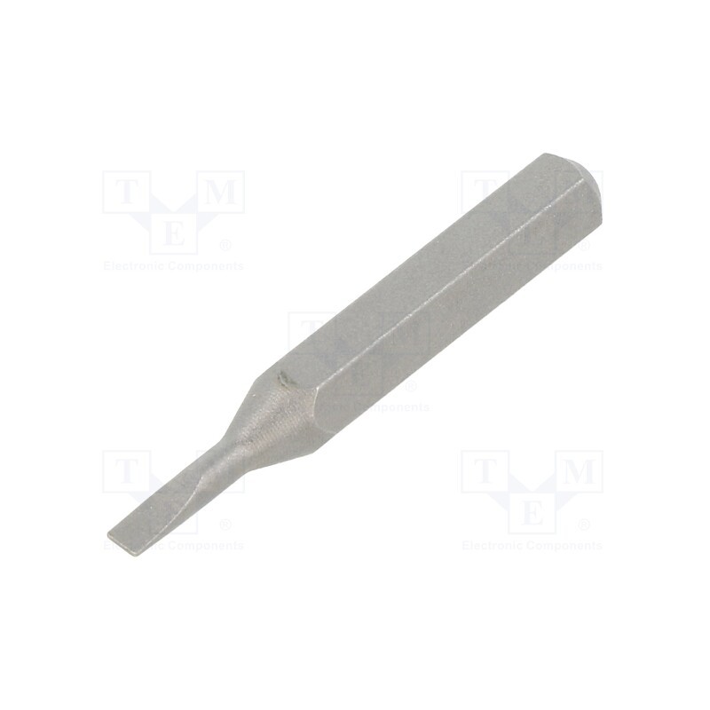 10 pcs : 40603 - Screwdriver bit, slot, 1,8x0,3mm, Overall len: 28mm, MICRO