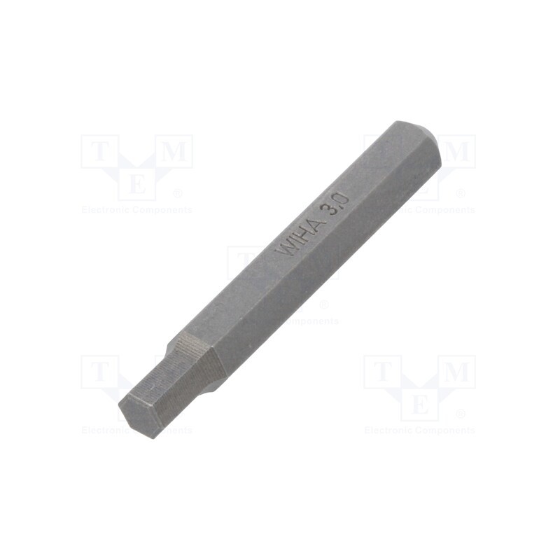 10 pcs : 40620 - Screwdriver bit, hex key, HEX 3mm, Overall len: 28mm, MICRO