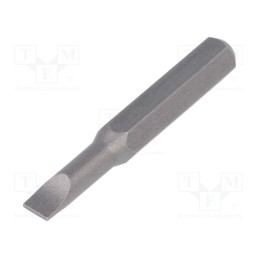 10 pcs : 40606 - Screwdriver bit, slot, 3,0x0,5mm, Overall len: 28mm, MICRO