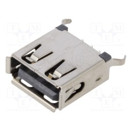 20 pcs : USB1040-GF-L-B - Socket, USB A, THT, PIN: 4, vertical, USB 2.0, 1.5A