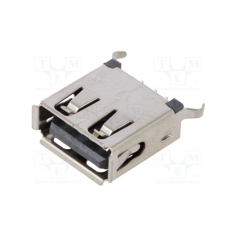 20 pcs : USB1040-GF-L-B - Socket, USB A, THT, PIN: 4, vertical, USB 2.0, 1.5A