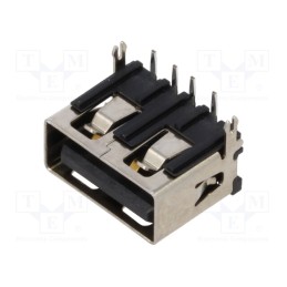 20 pcs : USB1125-GF-B - Socket, USB A, THT, PIN: 4, angled 90°, short, USB 2.0, 3A