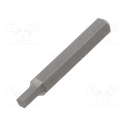 10 pcs : 40619 - Screwdriver bit, hex key, HEX 2,5mm, Overall len: 28mm, MICRO