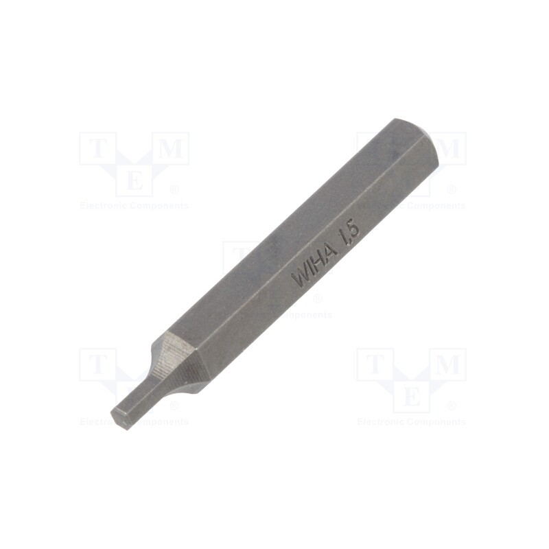 10 pcs : 40617 - Screwdriver bit, hex key, HEX 1,5mm, Overall len: 28mm, MICRO