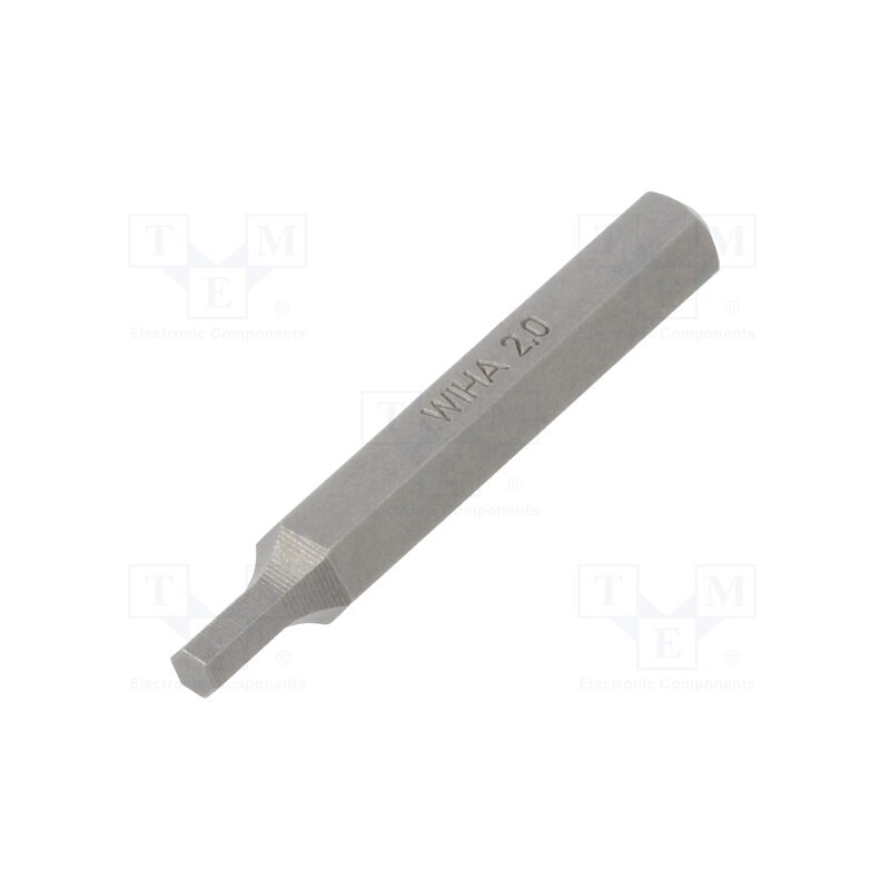 10 pcs : 40618 - Screwdriver bit, hex key, HEX 2mm, Overall len: 28mm, MICRO