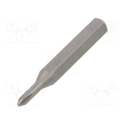 10 pcs : 40610 - Screwdriver bit, Phillips, PH00, Overall len: 28mm, MICRO