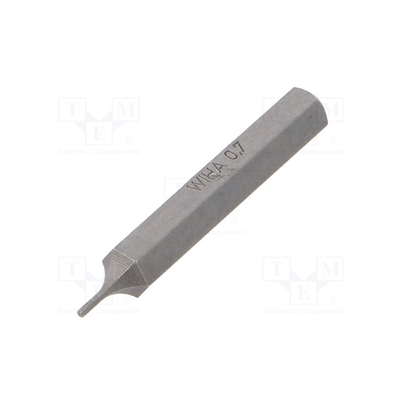 10 pcs : 40614 - Screwdriver bit, hex key, HEX 0,7mm, Overall len: 28mm, MICRO