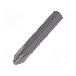 10 pcs : 40612 - Screwdriver bit, Phillips, PH1, Overall len: 28mm, MICRO
