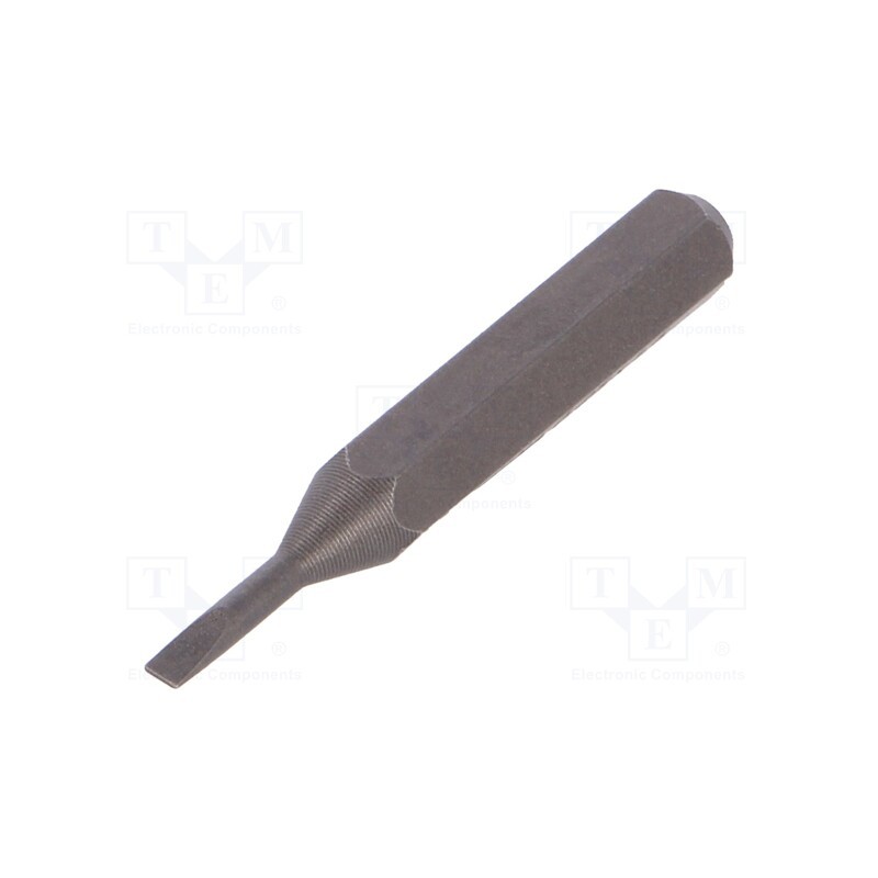 10 pcs : 40602 - Screwdriver bit, slot, 1,5x0,25mm, Overall len: 28mm, MICRO